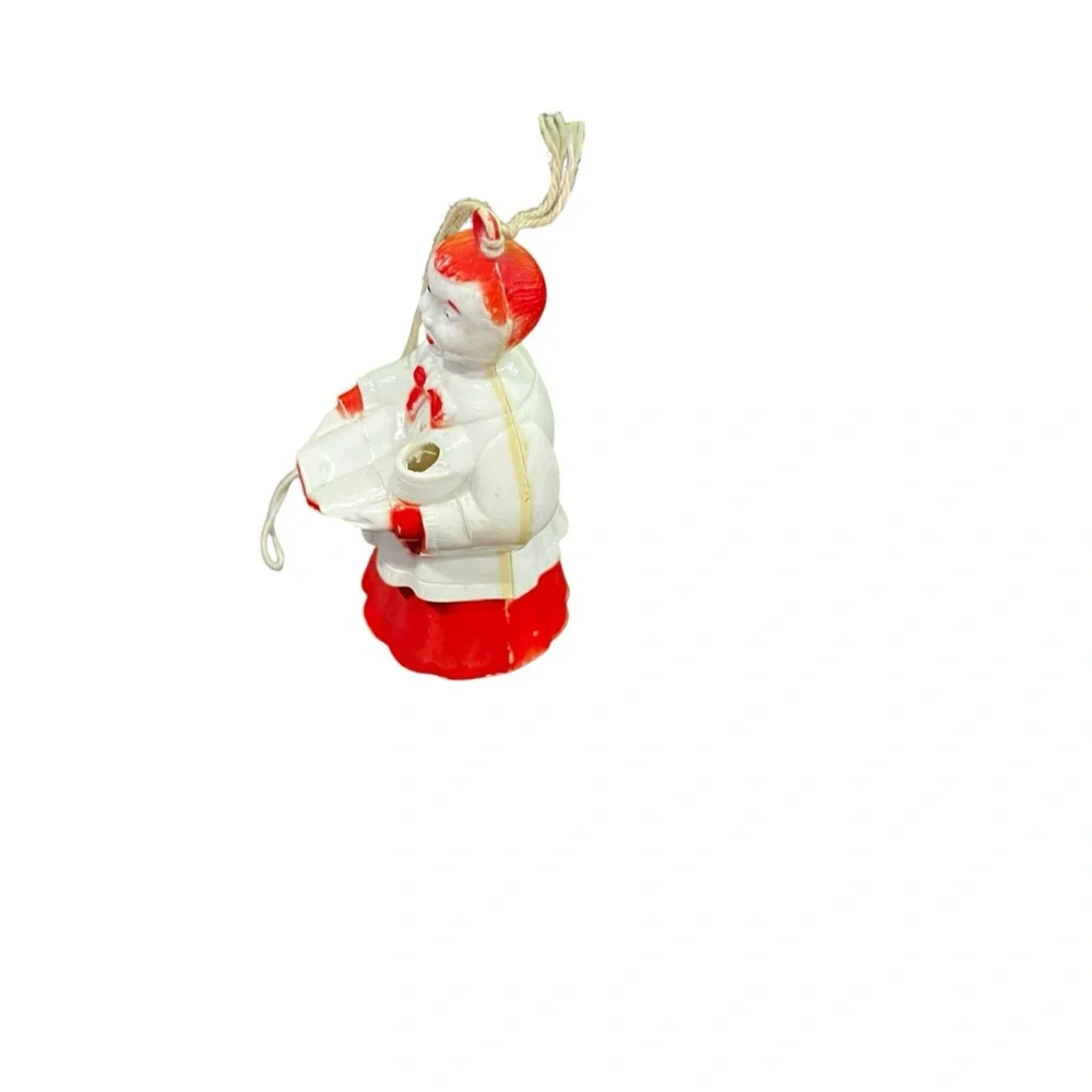 Vintage 50s 60s Christmas Choir Boy Plastic 3" Candle Holder ornament - Picture 2 of 5